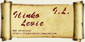 Ilinko Lević vizit kartica